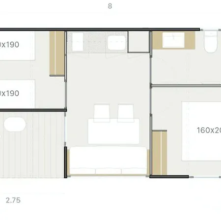 Mobil-home 2 Avec Terrasse A - Api-1-52-590 אתר קמפינג